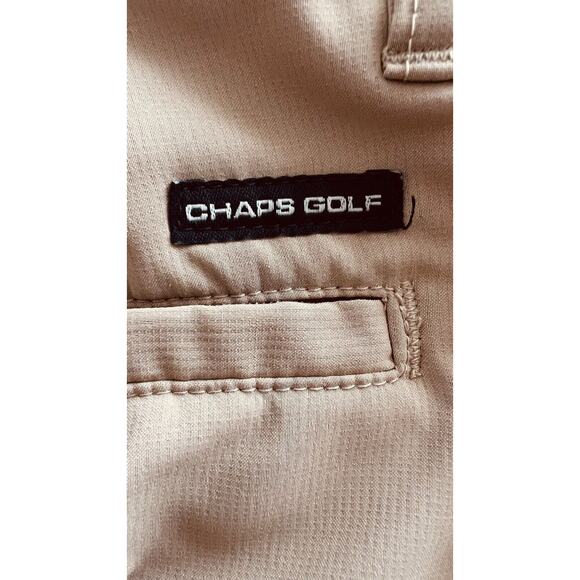 Chaps Shorts Mens Golf Cargo Size 34 Back Pockets Button Beige Zip Pockets - Picture 4 of 6
